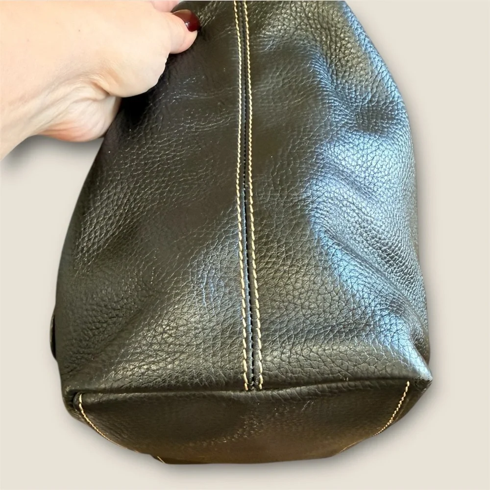 Dooney and Bourke Pebble Grain Leather Logo Lock Shoulder Bag - Picture 6 of 14